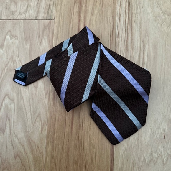 Men’s Express Tie - Brown, Lilac, Green color - Wide - Picture 2 of 3